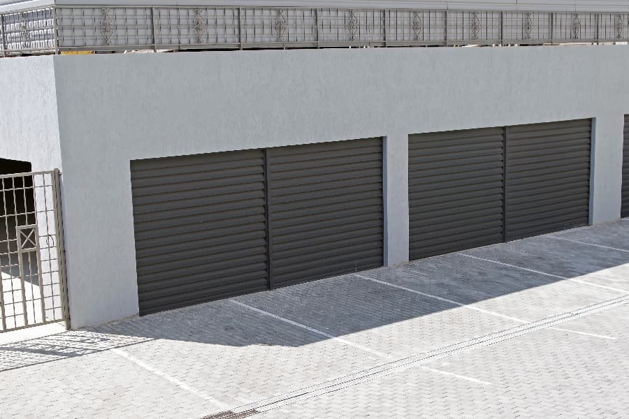 grey electric garage gates
